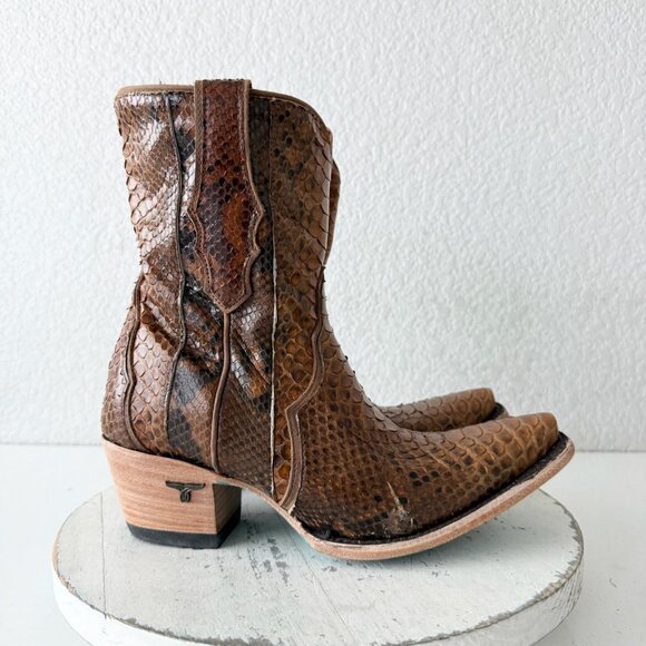 Lane VICKSON Womens Cowboy Bootie 8 Copperhead Western Cowgirl Short Ankle Boots - Picture 4 of 13